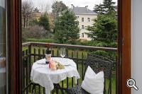 Balkon mit Gartenblick